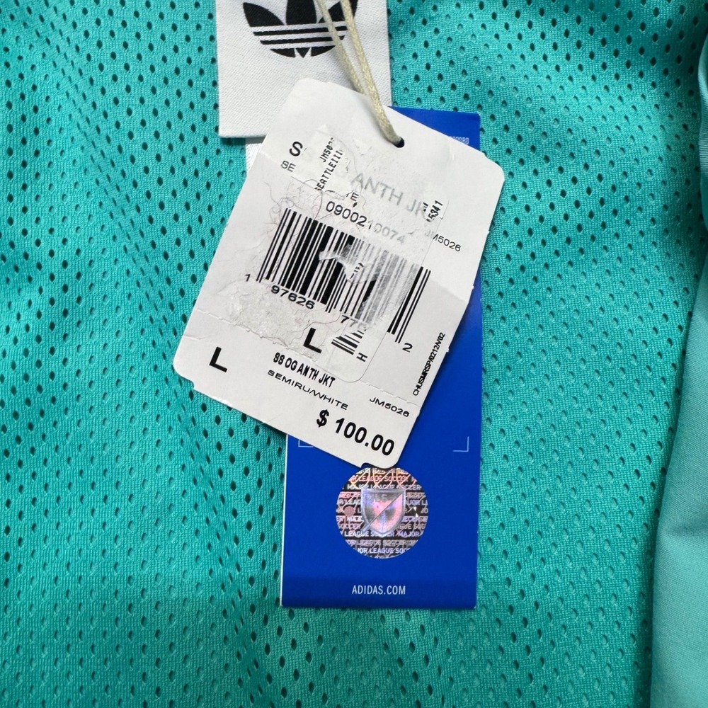 Adidas Seattle Sounders FC 88 OG Anthem Jacket Teal Blue JM5026 Mens Large NWT - Picture 5 of 7